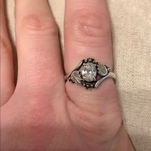 Sterling Silver Cubic Zirconia Ring Size 8-8.5